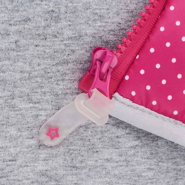 Жилет дитячий для дівчинки Соня білий горох р.98 рожевий із малюнком 