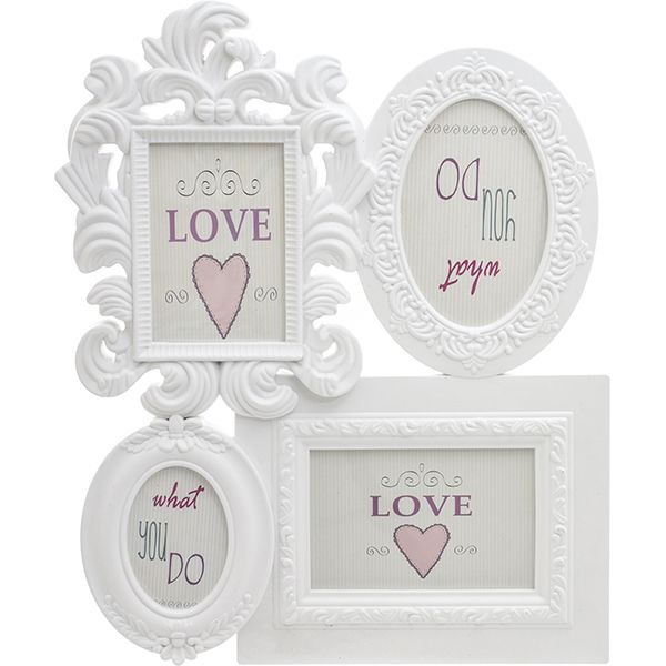 Фоторамка Колаж Мікс 4 шт біла