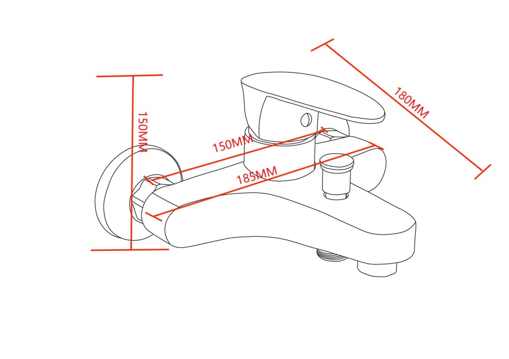 Змішувач для ванни Silver VEGA PL SLHO0750BL