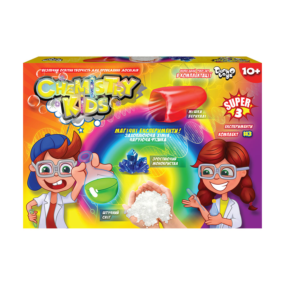 Набір для дослідів Danko Toys Chemistry Kids №3 CHK-02-03U