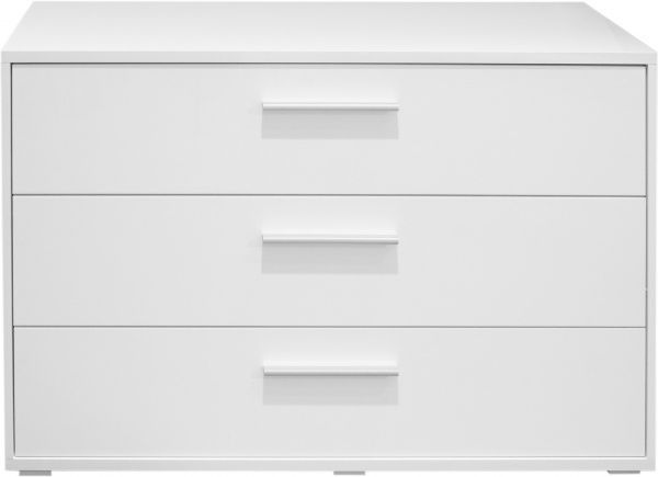 Комод Embawood Mirina 3 ящика белый лак/белый 
