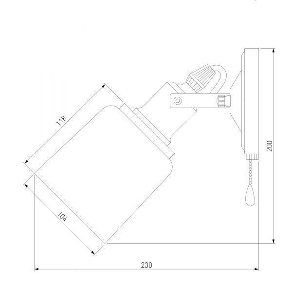 Бра Strotskis Astor 70111/1 1x60 Вт E27 черный 