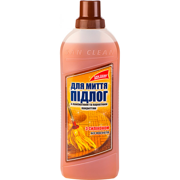 Засіб SAN CLEAN для миття паркету та ламінату з силіконом 1 л