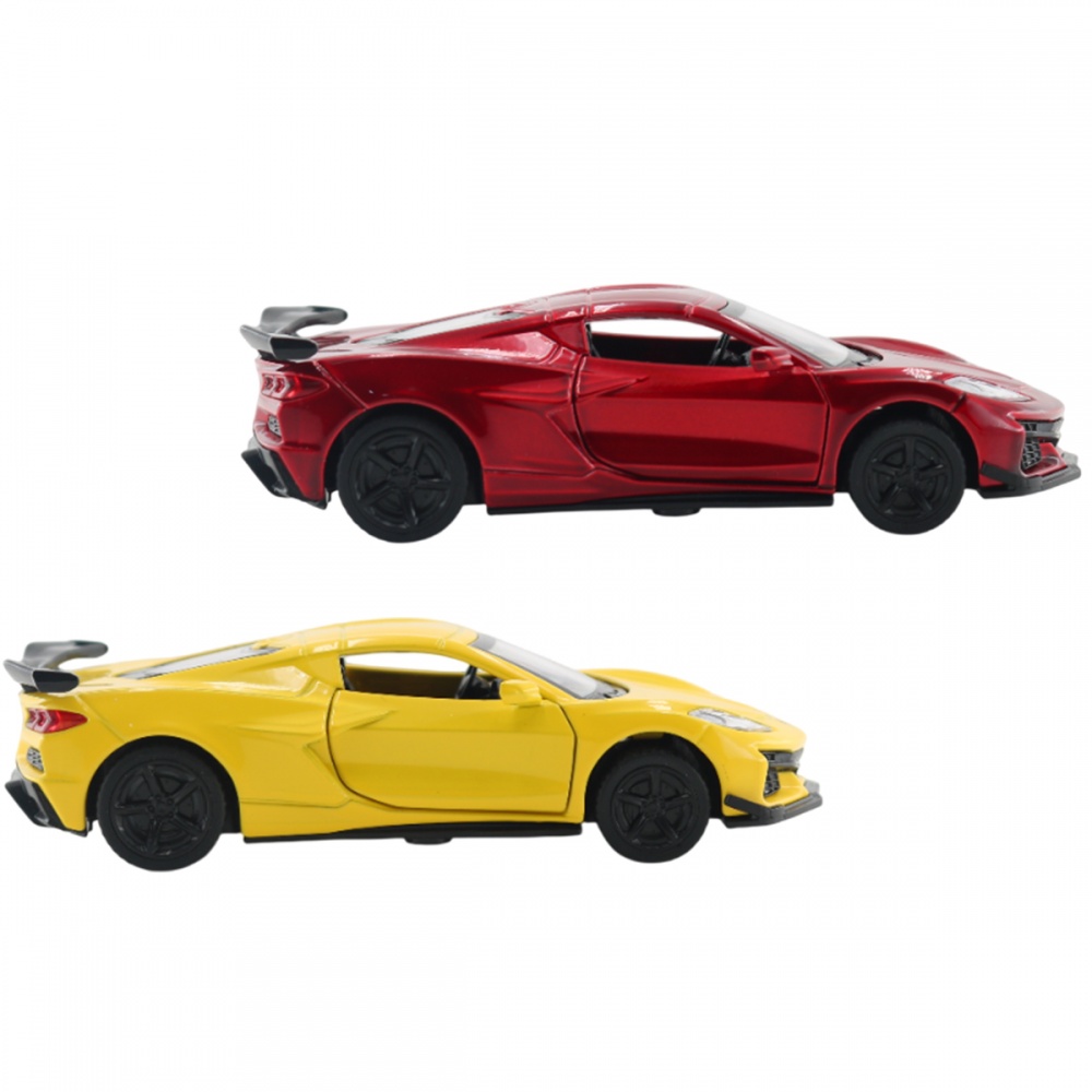 Автомодель TechnoDrive 1:40 Chevrolet Corvette C8 Z06 2024 red/yellow 250310