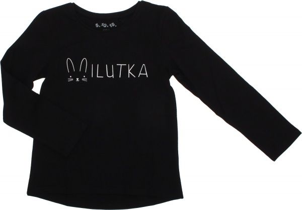 Футболка з довгим рукавом 5.10.15. для дівчинки 3H3923 р.92 чорний 