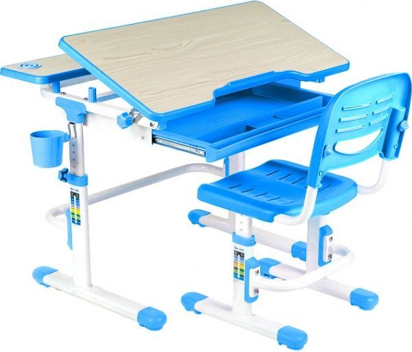 Комплект парта і стілець-трансформер FunDesk Lavoro Blue
