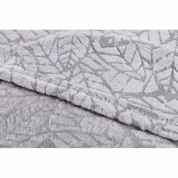 Плед 3D Embossed Leaf 162x200 см сірий La Nuit 