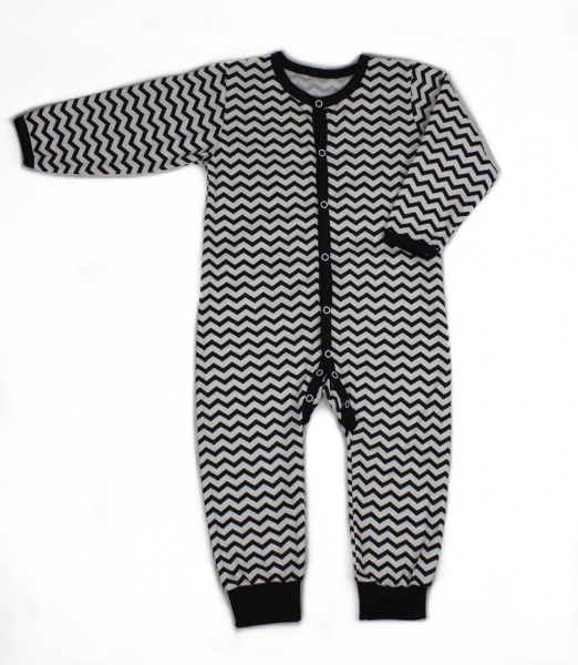 Комбинезон унисекс Маленькие люди Зигзаги р.86 черный 