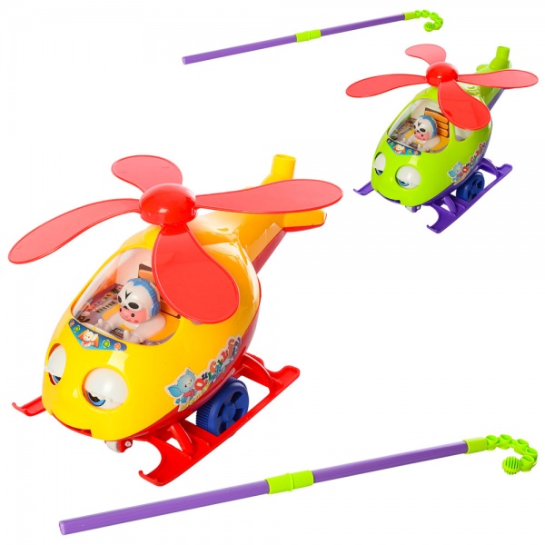 Іграшка-каталка гелікоптер на палиці 302