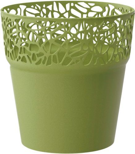 Кашпо пластиковое Prosperplast Naturo круглый 3,2л оливковый (78986-370) 