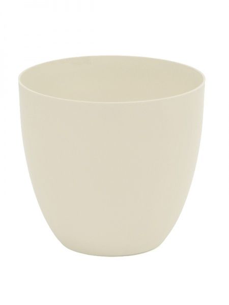 Горщик пластиковий Plastiken Cuenko TES 8426 круглий 9,5 л бежевий 