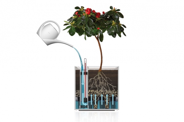 Горщик для квітів Plastkon Triangle Flower Lover трикутний 2,3 л пурпуровий 