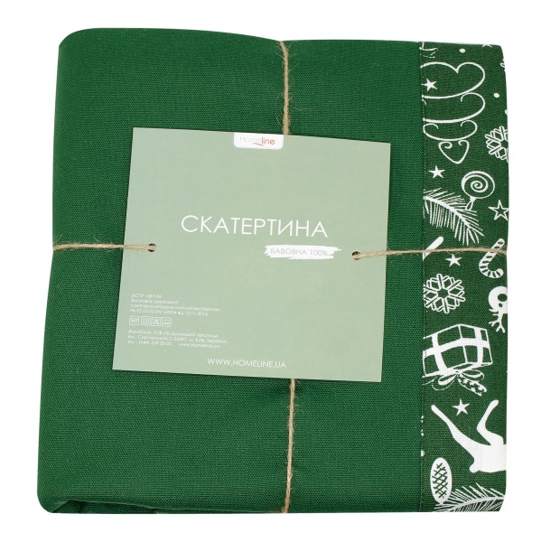 Скатерть 140x220 см зеленый Homeline 