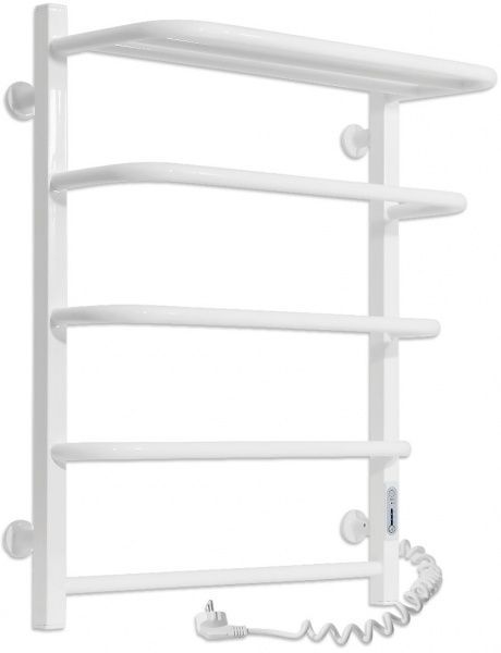 Полотенцесушитель электрический Laris Стандарт ЧФ5 500х660 с полкой Е П R3 правое подключение 77700076