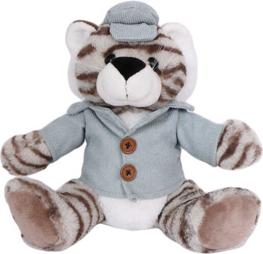 Сувенір новорічний тигр в кепці і піджаку 26 см 