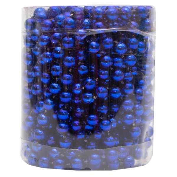 Бусы для елки Девилон 250492 6мм 6 м синий