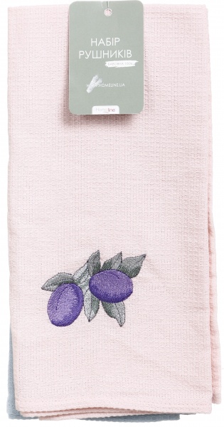 Набір рушників кухонних вафельних Слива 2 шт. 167167 45x60 см в асортименті Homeline 