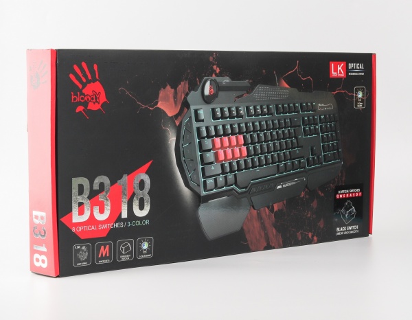 Клавиатура игровая A4Tech (B318 Bloody (Black) LK Black) 8 Light strike black 