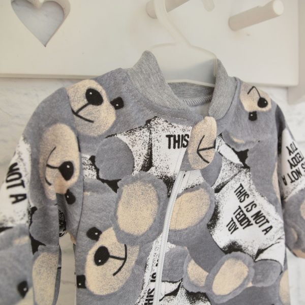 Человечек унисекс Blanka Медвежонок р.56–62 серый 110020 