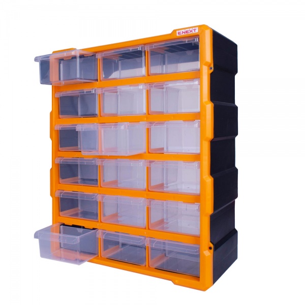 Органайзер для мелких деталей E.NEXT e.toolbox.pro.24 18-секционный 381х157х475 мм 24