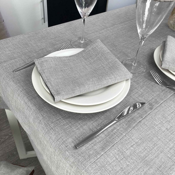 Скатерть Gray Milan 136x220 см серый Прованс 