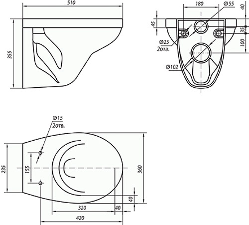 Комплект инсталляции Geberit Duofix PRO 20 (118.315.11.1) с подвесным унитазом Idol и белой клавишей