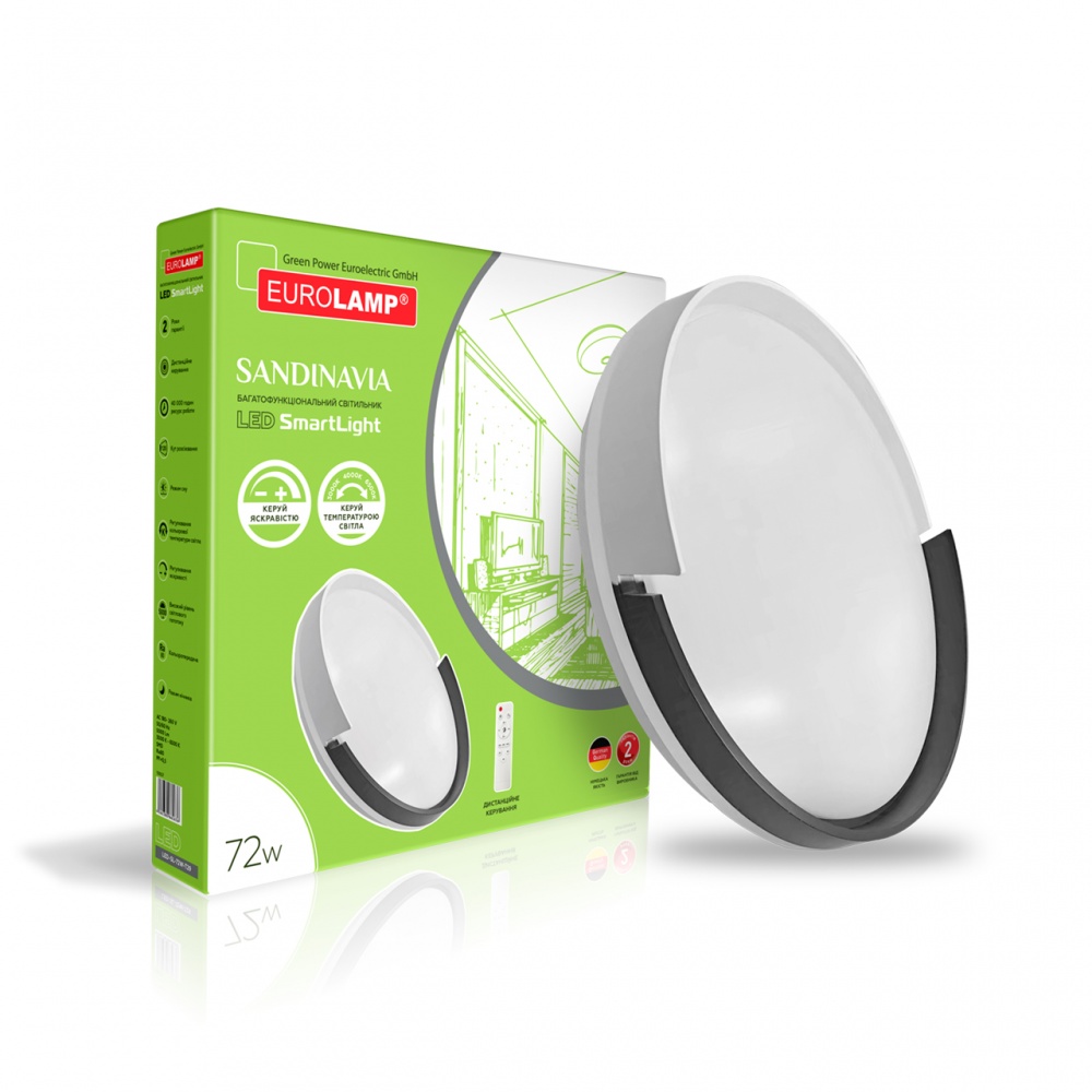 Світильник світлодіодний Eurolamp Sandinavia білий 3000-6500 К LED-SL-72W-T29