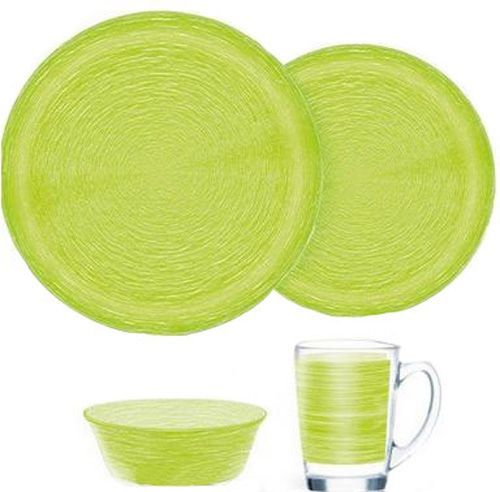 Сервиз столовый Brush Mania Green 16 предметов Luminarc