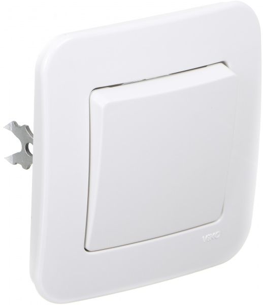 Вимикач одноклавішний Viko Rollina без підсвітки 10 А 250В білий 90420001