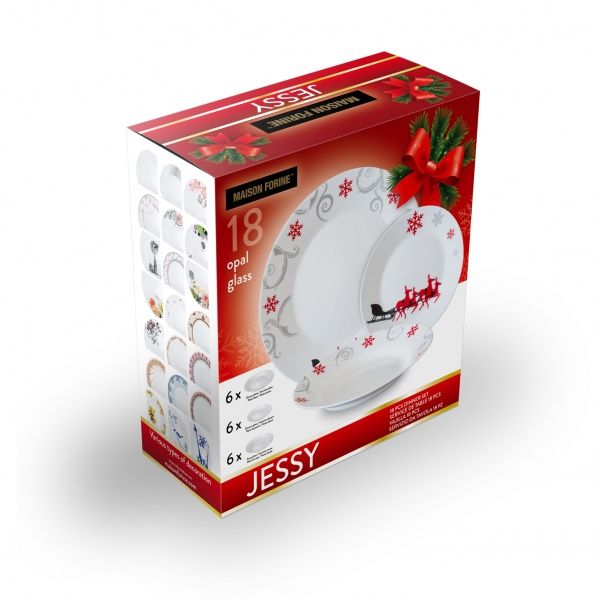 Сервиз столовый 18 предметов на 6 персон Jassy New Year Maison Forine