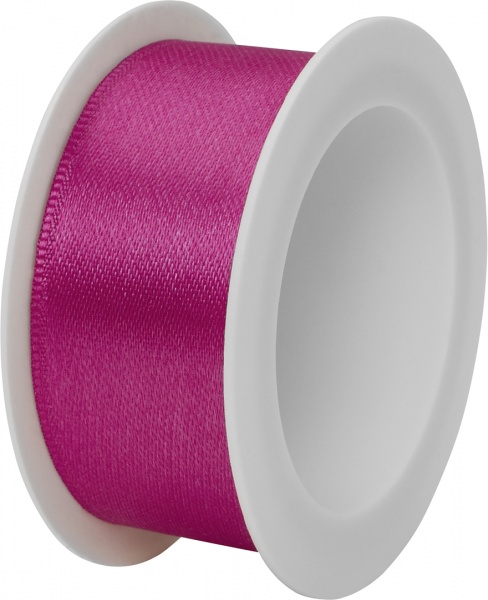 Лента декоративная STEWO Satin spool pink 2,5 см 3 м розовый 