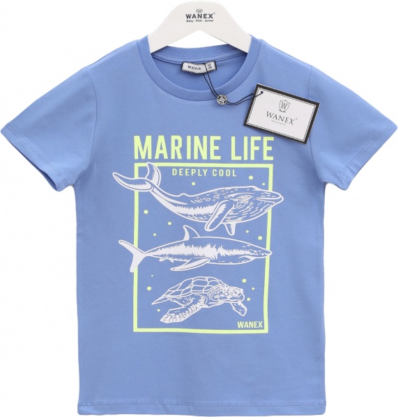 Футболка для хлопчиків Wanex 15405 р.116 блакитний 