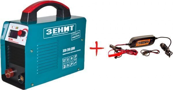 Инвертор сварочный Зенит ЗСИ-260 ДМК + Инверторное зарядное устройство TBC-12/4 INV