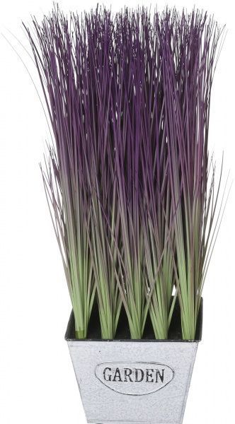 Рослина штучна в горщику Міскантус 46 см фіолетово-зелений
