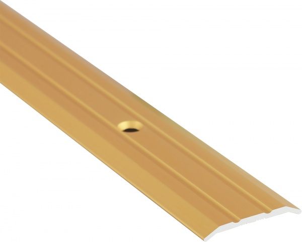 Поріжок алюмінієвий анодований Braz Line рифлений з отворами 25x2700 мм золото 