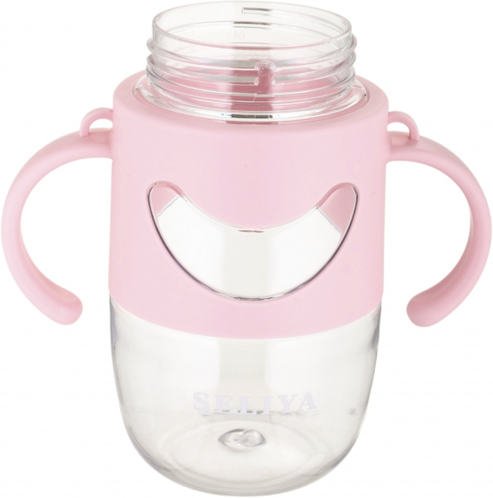 Пляшка для води SELIYA 420 мл з соломинкою та ремінцем колір в асортименті