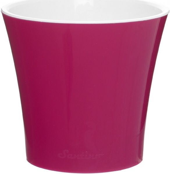 Горшок пластиковый Santino Арте круглый 1,2л лиловый/белый 