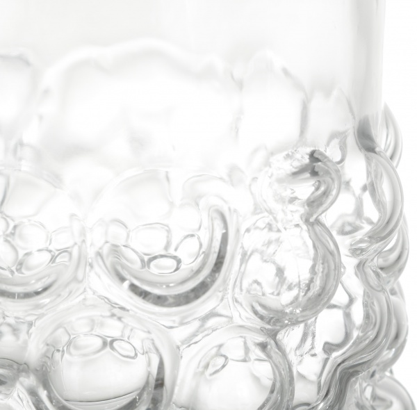 Ваза стеклянная Bubbles 21 см прозрачная 