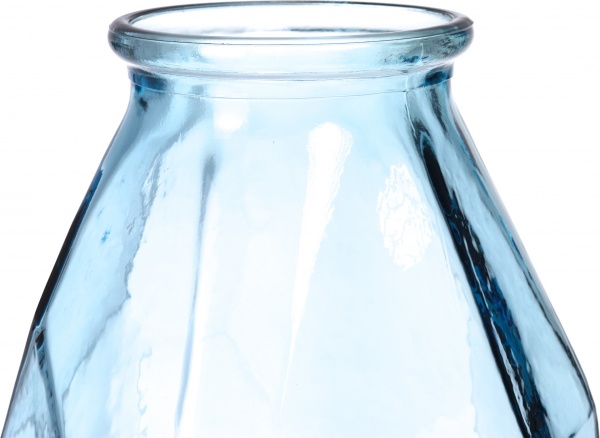 Ваза стеклянная голубая ORIGAMI 35 см San Miguel