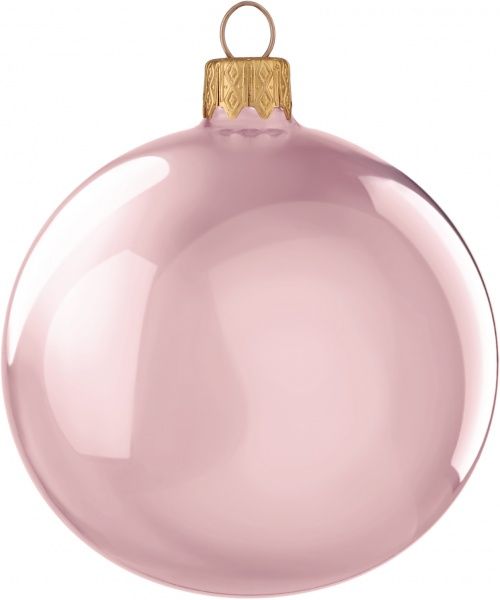 Шар стеклянный d100 однотонный розовый