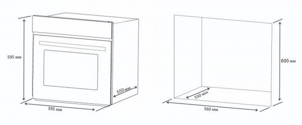 Духовой шкаф Eleyus GTK 6006 BL