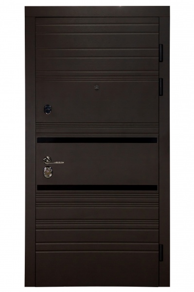 Двері вхідні Булат Гарант 514 венге горизонт темний 2050x950 мм праві