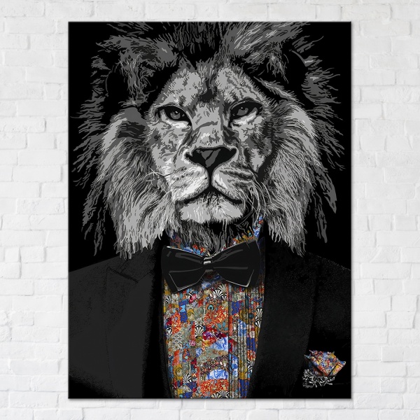 Постер Lion Art 90x120 см Brushme 