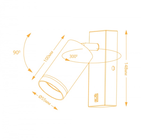 Світильник точковий LightMaster Lindo MLT118-S 35 Вт GU10 білий