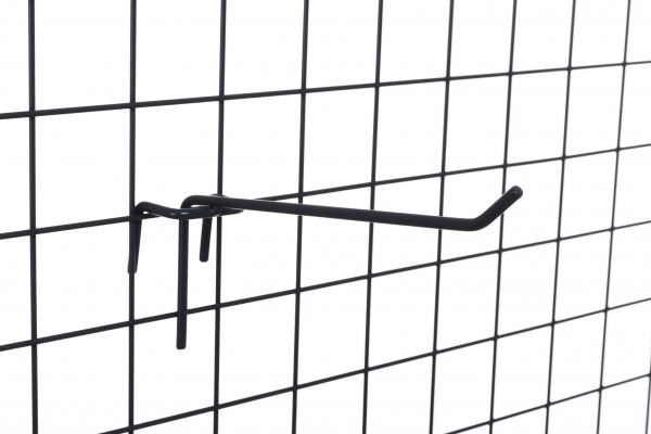 Гачок на сітку одинарний 150 мм 10 шт. графіт Array