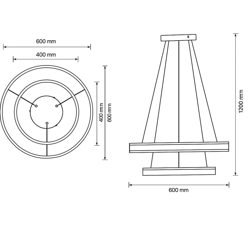 Світильник підвісний LIGHT SET VERBA LED 2 PL 6012 100W 7800Lm 2800-6000K білий