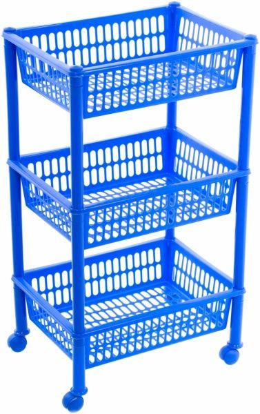 Этажерка пластиковая Plast Team Джамбо ЕСО 3 яруса 685x290x392 мм