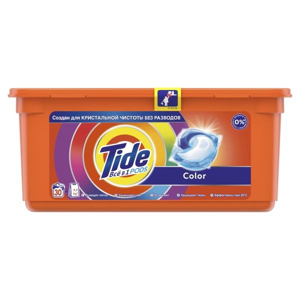 Капсулы для машинной стирки Tide Всё-В-1 Color 30 шт.