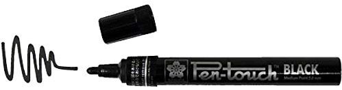 Маркер Sakura Pen-Touch средний MEDIUM 2.0 мм XPFKA#49 черный 