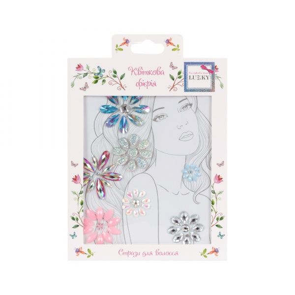 Стрази-наклейки для волосся Lukky Квіткова Феєрія Т18906